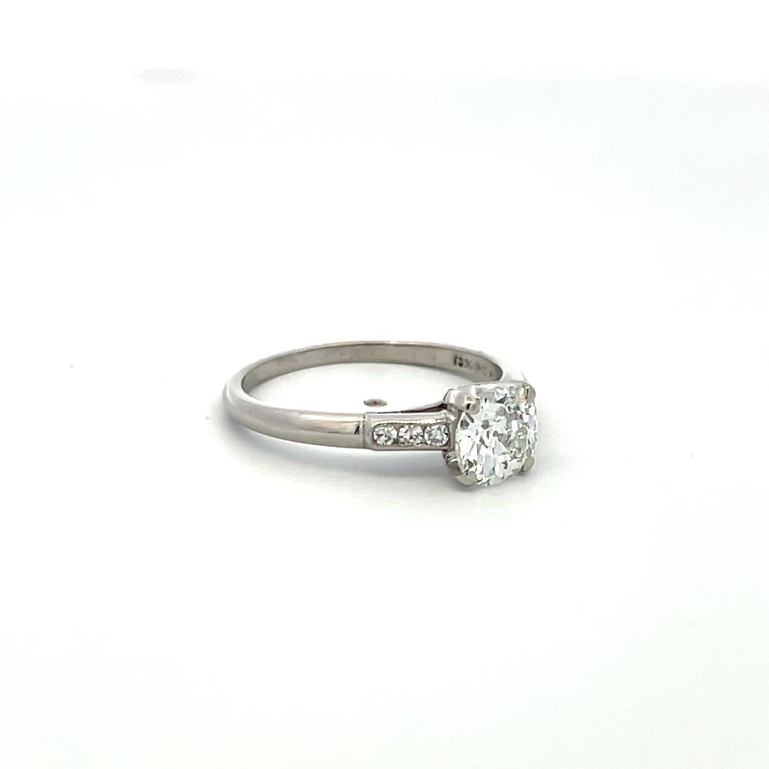 Tiffany & Co 1.16ct Old Miner Cut Diamond Platinum Vintage Engagement Ring