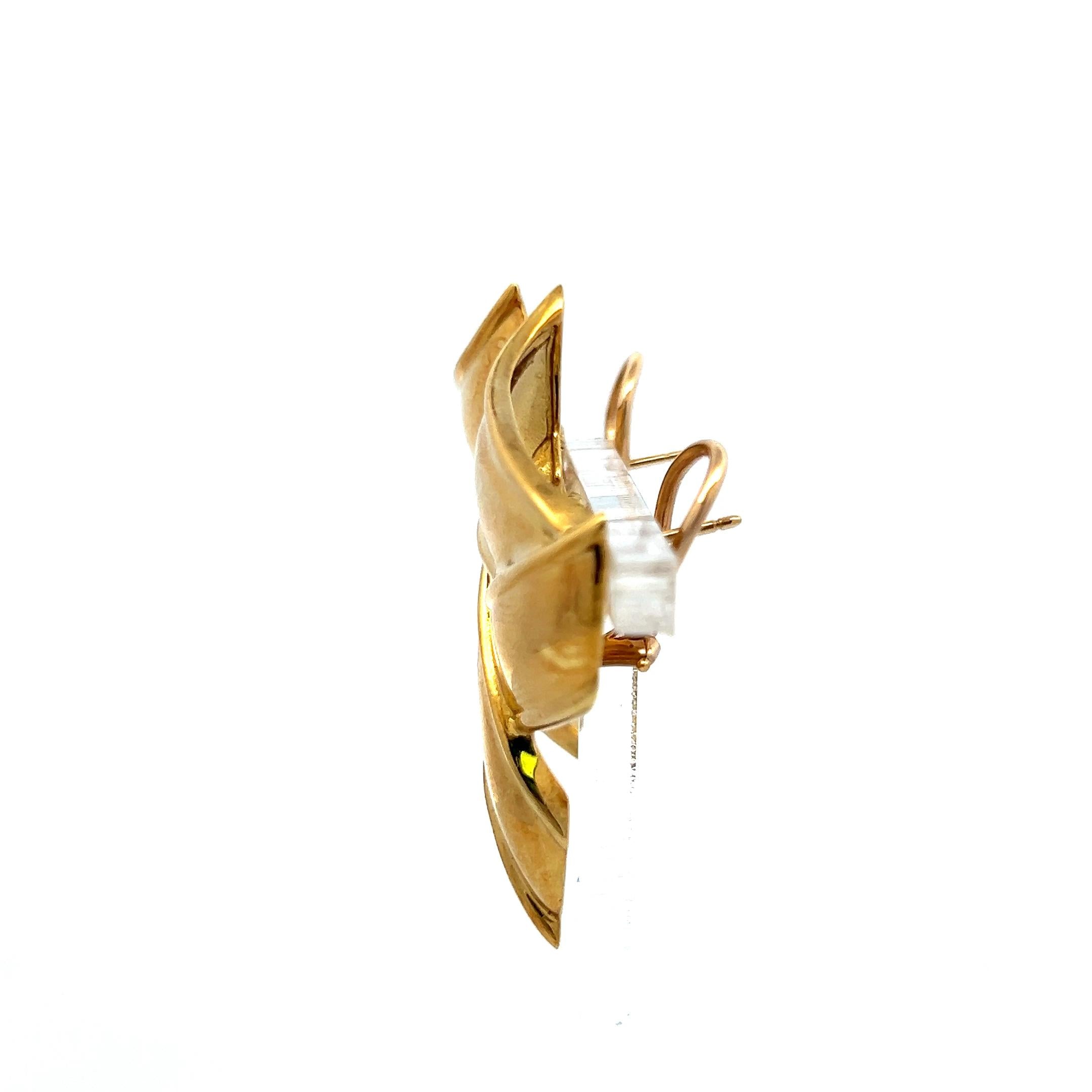 Tiffany & Co. 18K Yellow Gold Sculptural Vintage Clip-On Earrings