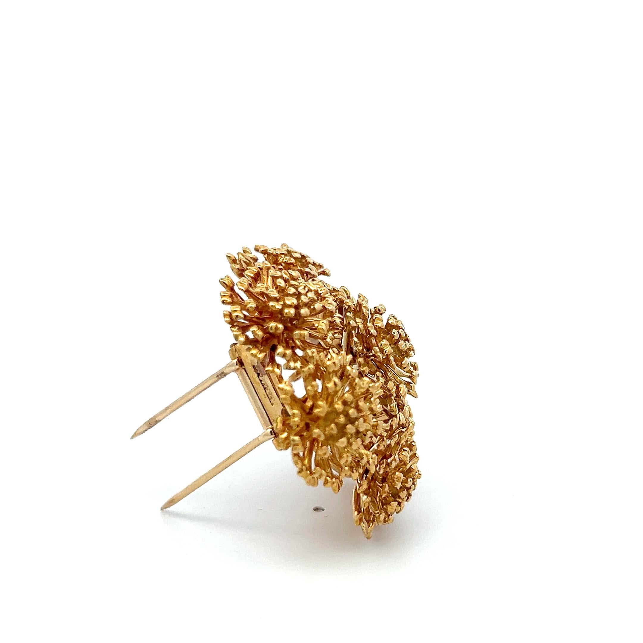 Tiffany & Co Vintage 18K Yellow Gold Sea Life Pin Brooch 37 Grams