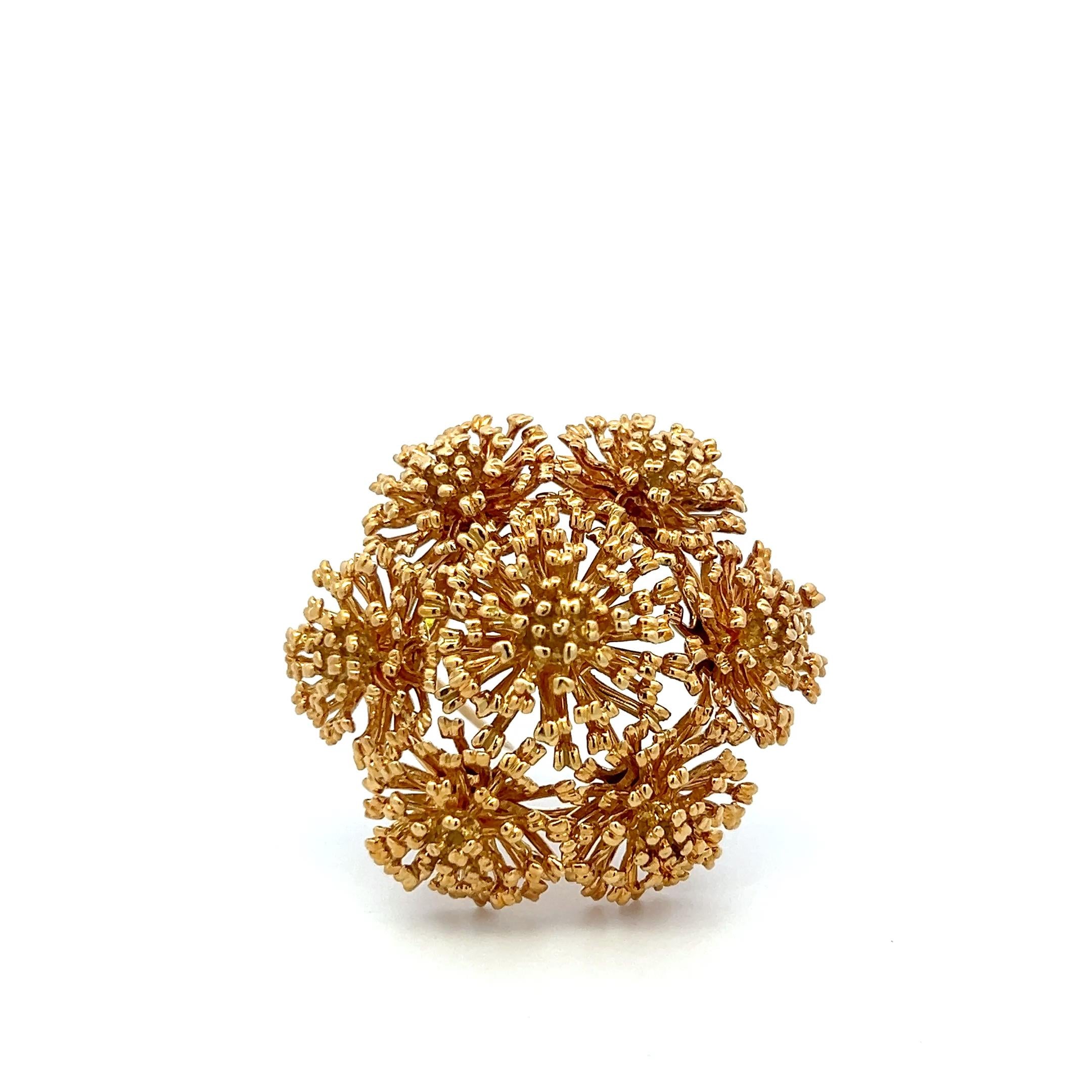 Tiffany & Co Vintage 18K Yellow Gold Sea Life Pin Brooch 37 Grams