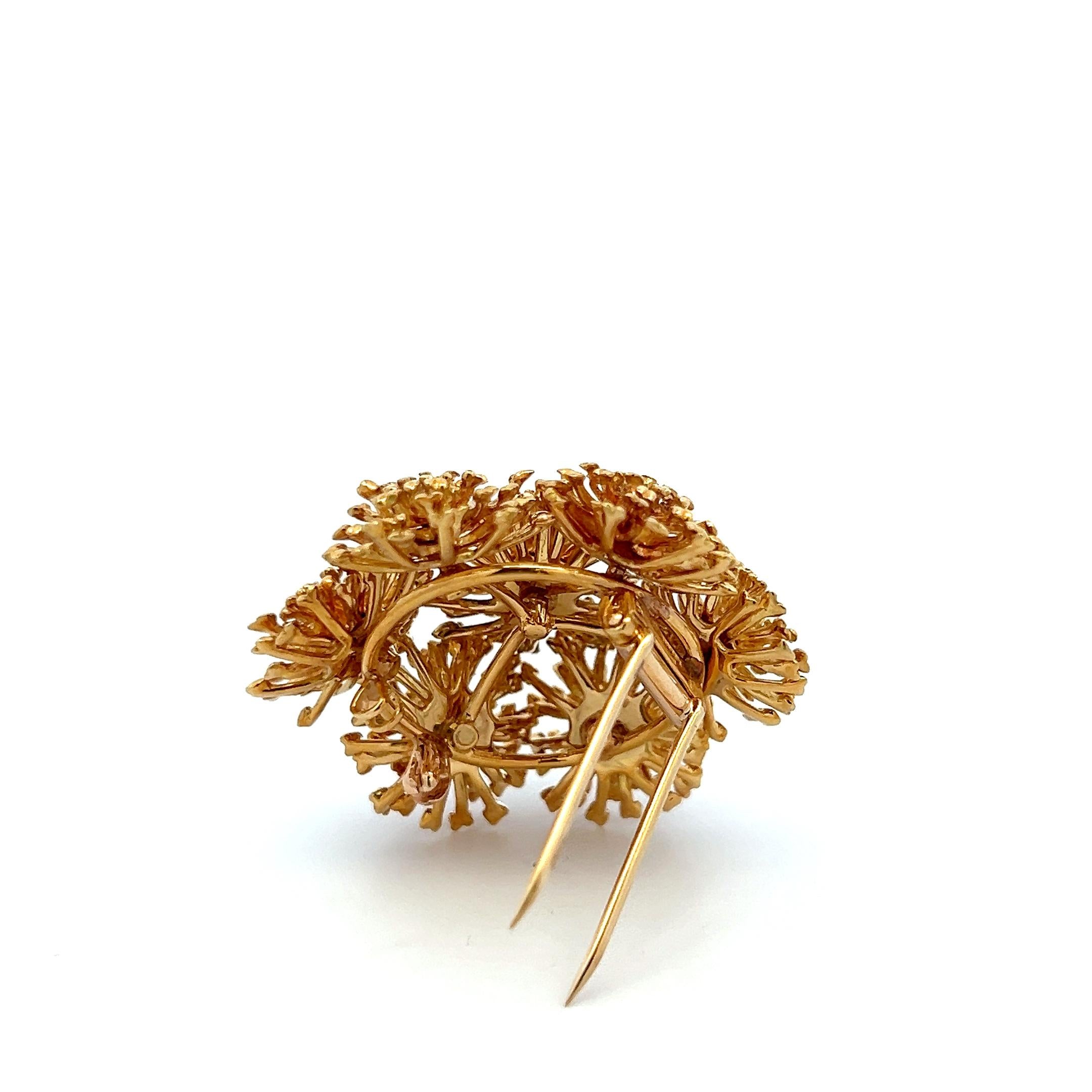 Tiffany & Co Vintage 18K Yellow Gold Sea Life Pin Brooch 37 Grams