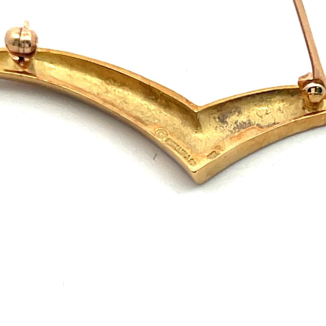 Tiffany & Co. Vintage 18K Yellow Gold Sculptural Pin Brooch