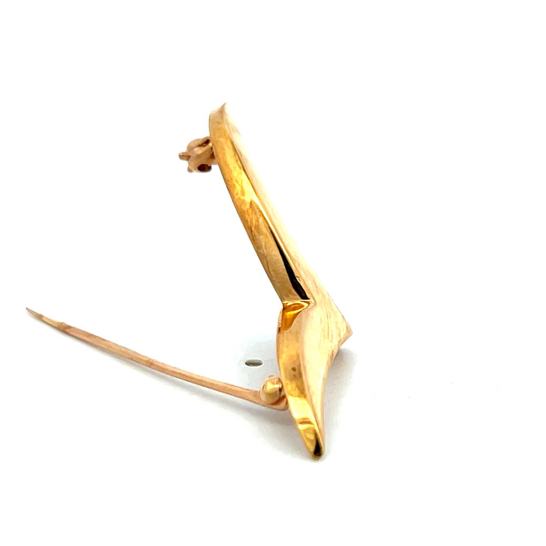 Tiffany & Co. Vintage 18K Yellow Gold Sculptural Pin Brooch