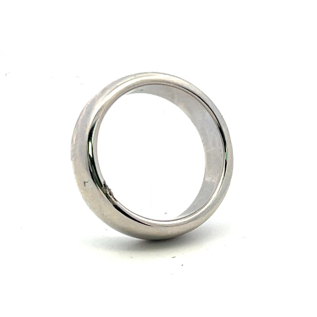 Tiffany & Co Vintage Platinum Band Ring 13.2 Grams 5.7 MM Wide Size 6