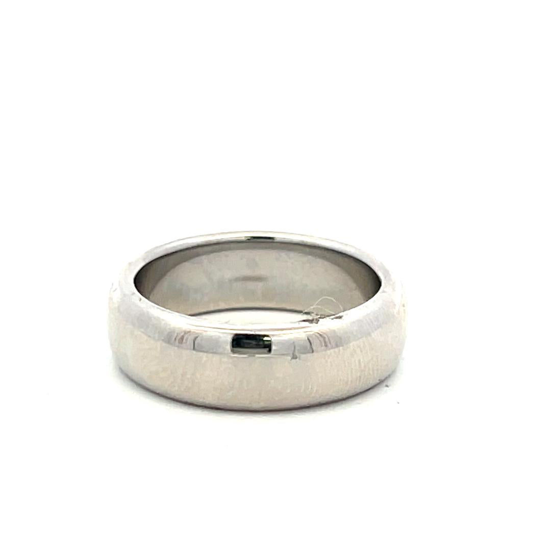 Tiffany & Co Vintage Platinum Band Ring 13.2 Grams 5.7 MM Wide Size 6