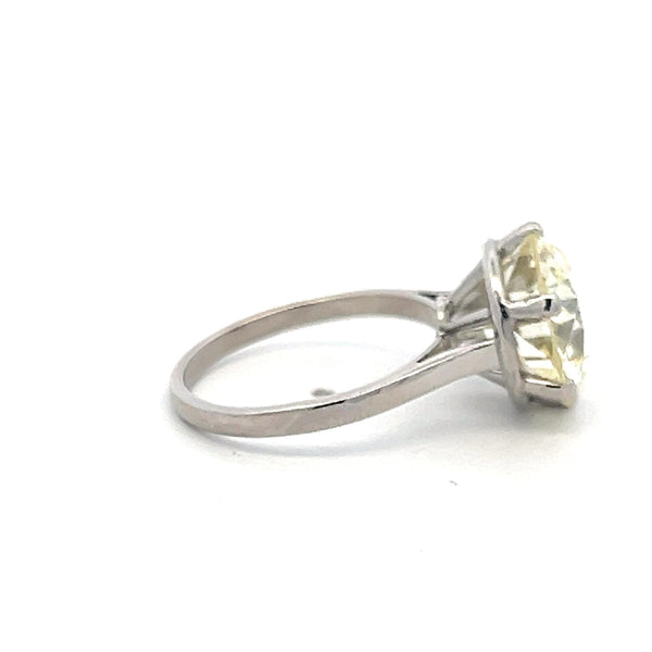 Cartier 5.86 Carat Old European Cut W VS2 Diamond Platinum Engagement Ring