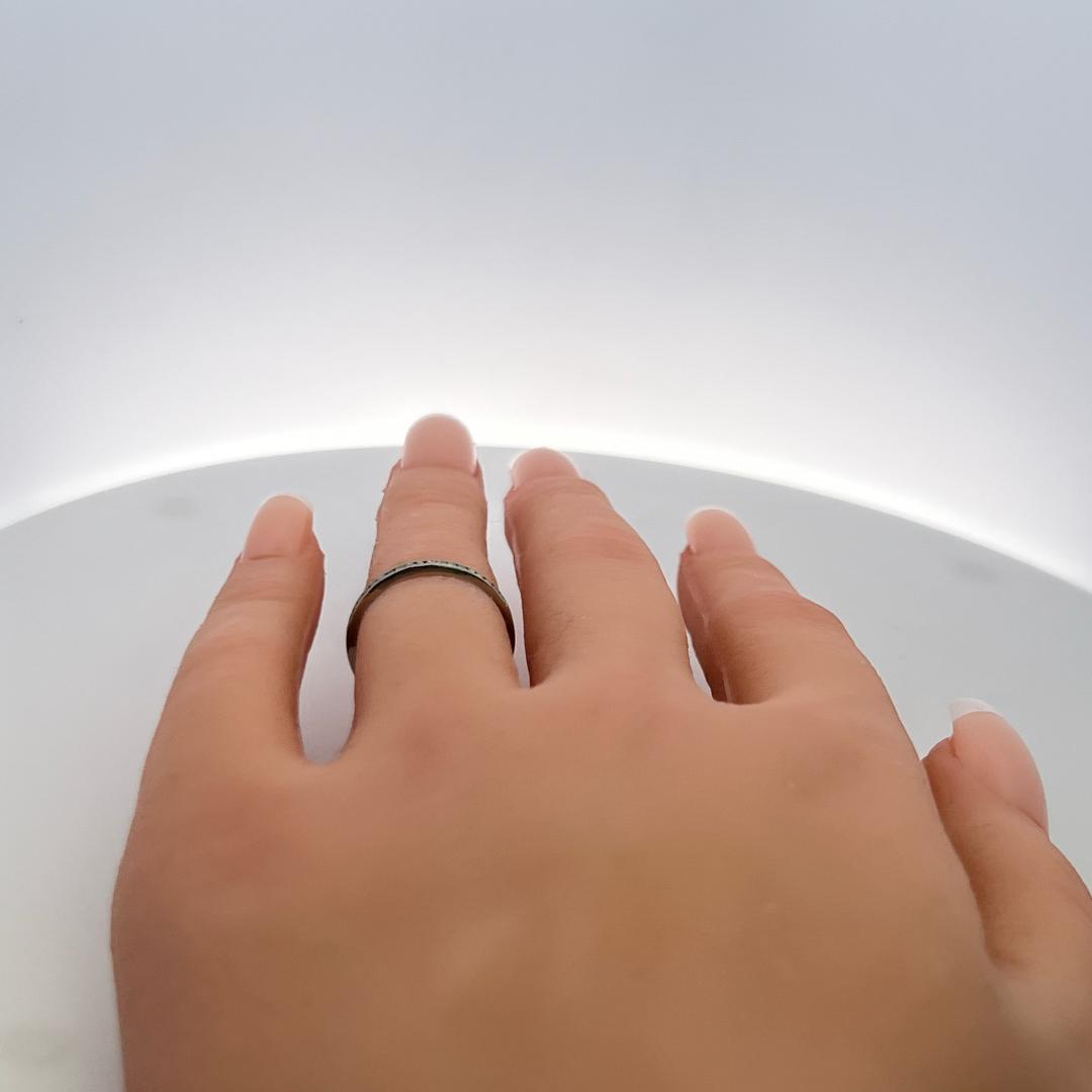 Platinum Half-Eternity Band Ring with 0.12 Carat Round F VS Diamonds Size 5.5
