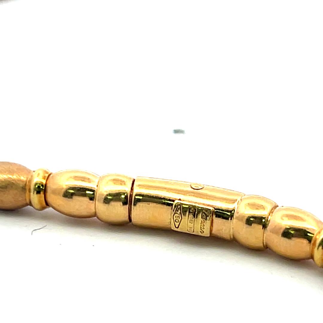 Vintage 18K Yellow Gold Chain Bead Necklace 33.2 Grams 16 Inch