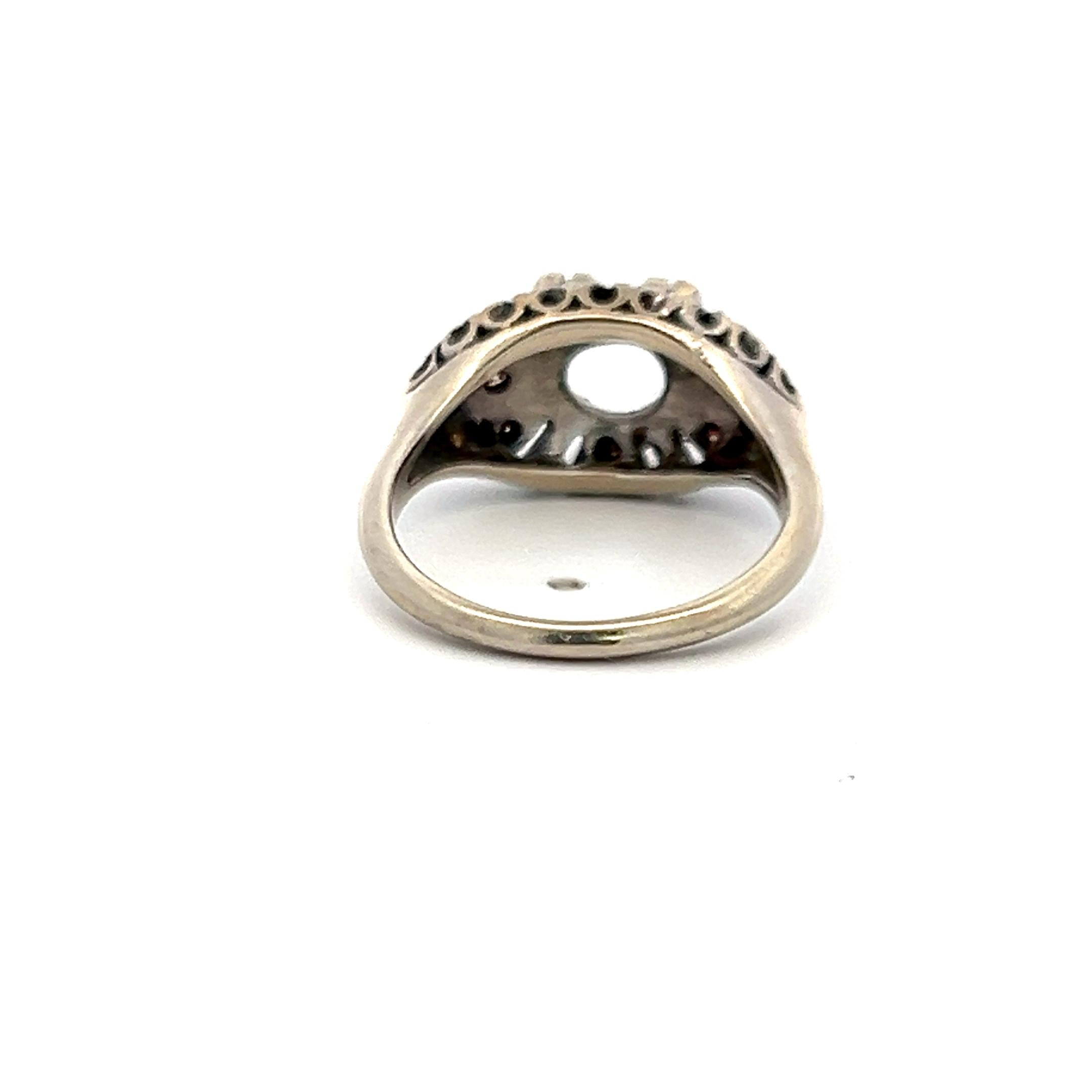 0.30 Carat Round Brilliant Diamond 14K WG Semi Mount Ring Holds 4.25*6.90 MM