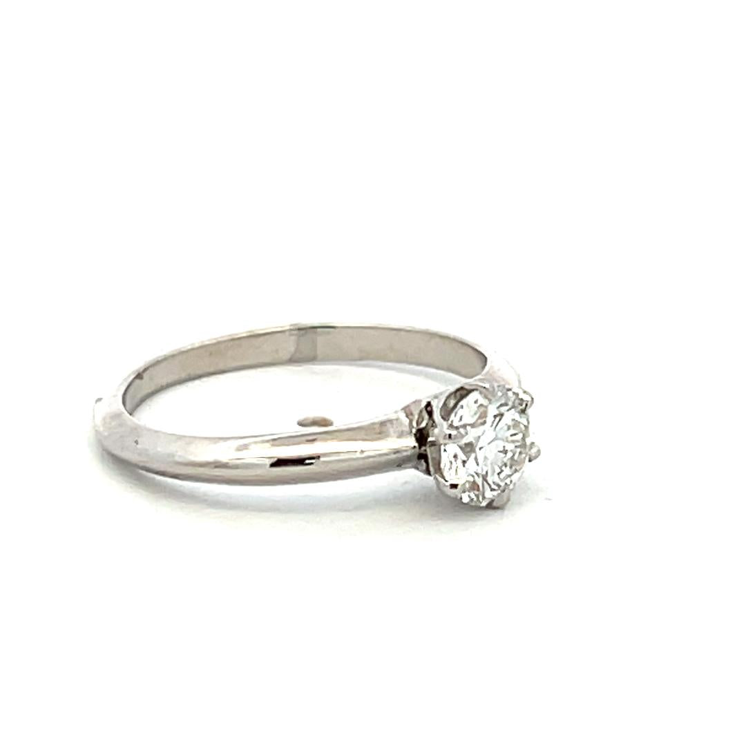 Tiffany & Co Platinum Engagement Ring with 0.43 Carat Round Diamond H VVS2 GIA