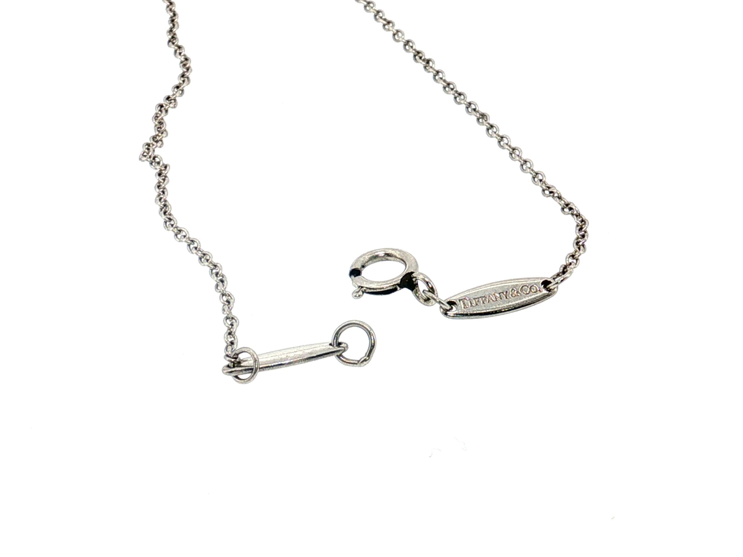 Tiffany & Co Vintage Platinum Chain Necklace with 0.51 Carat Round F VS Diamonds
