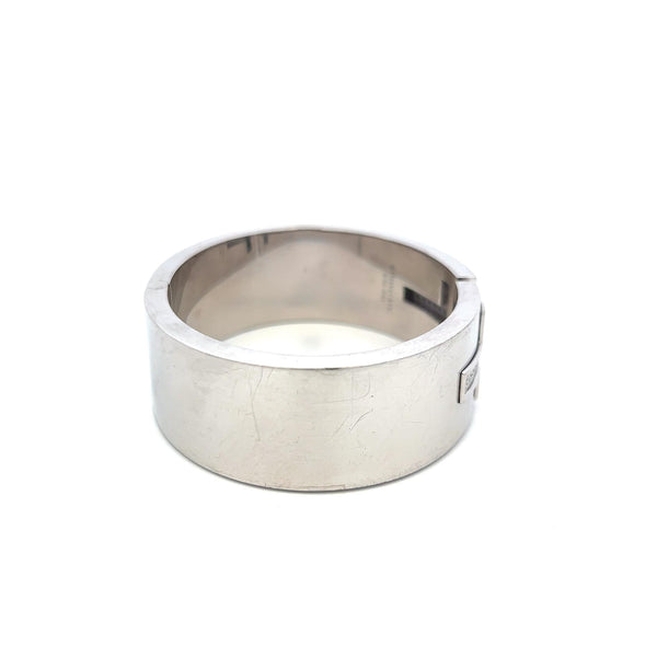 Tiffany & Co 0.90 Carat Round Brilliant Diamond 18K White Gold Bangle Bracelet