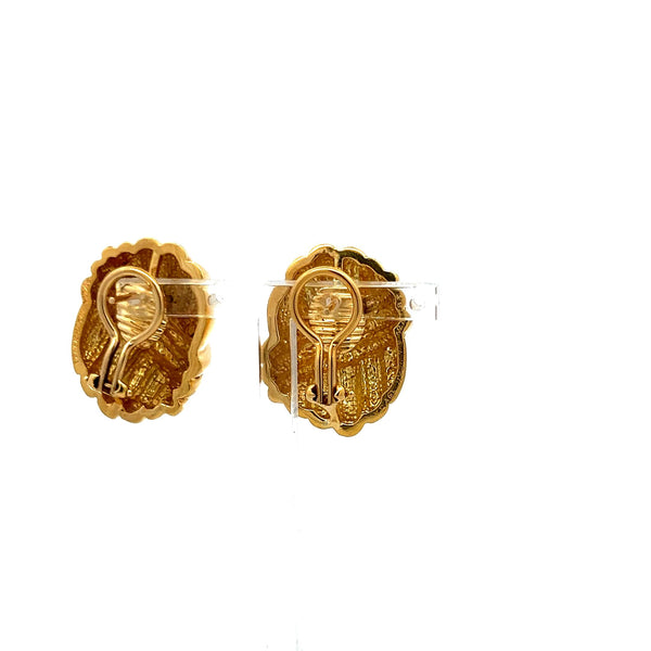 Van Cleef & Arpels 18 Karat Yellow Gold Clip On Earrings