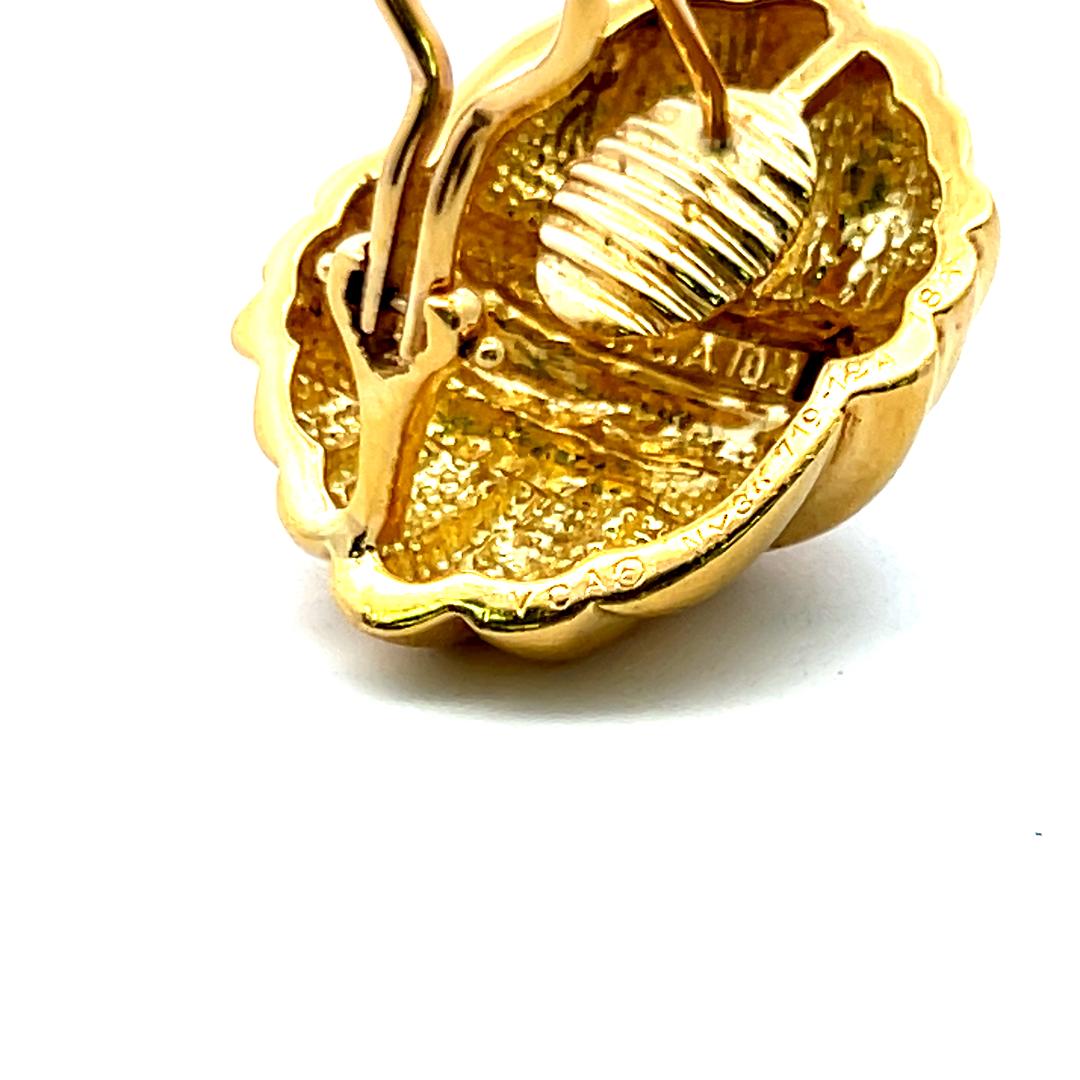 Van Cleef & Arpels 18 Karat Yellow Gold Clip On Earrings