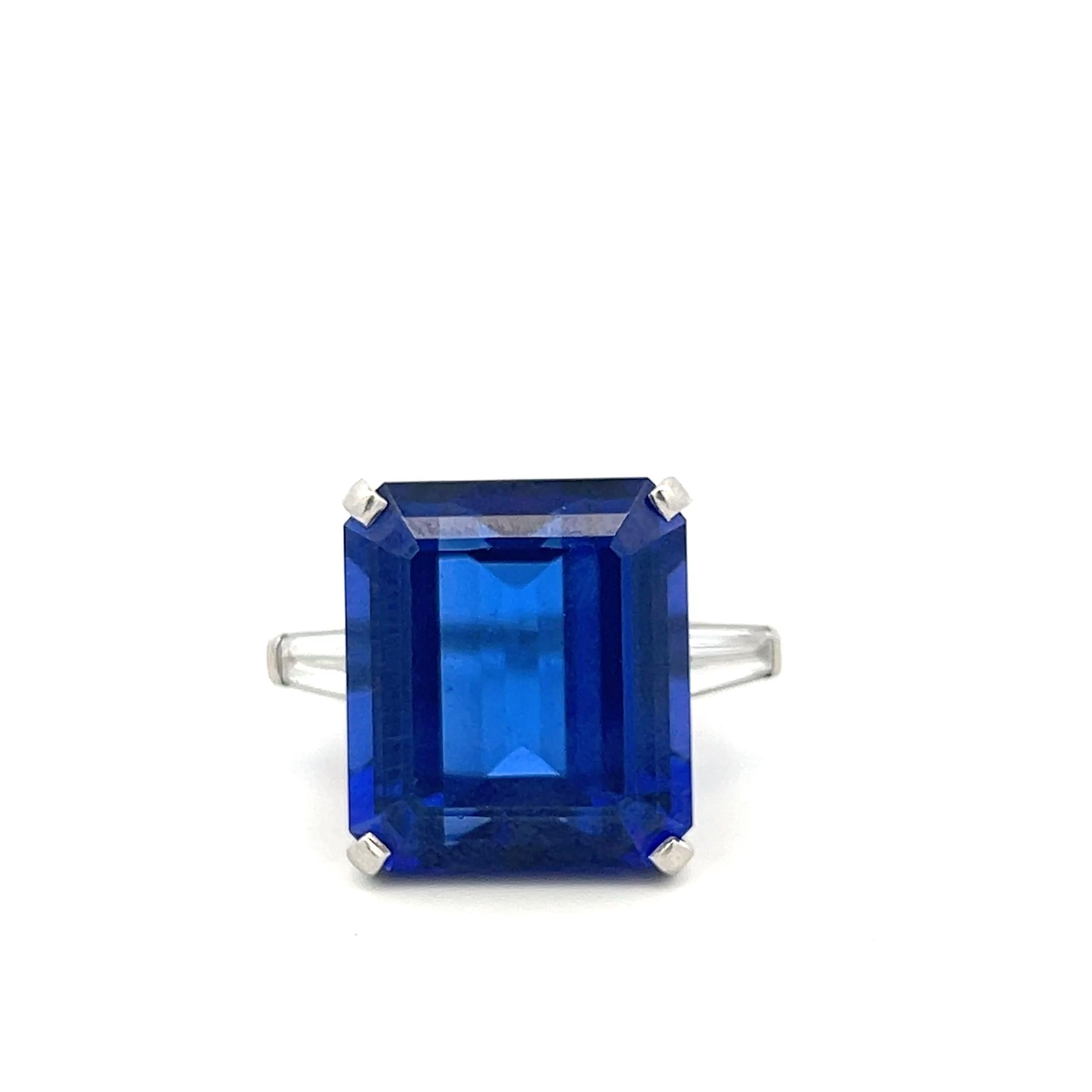 Tiffany & Co Platinum Engagement Ring 0.8 Carat Diamonds & 20ct Tanzanite Size 6