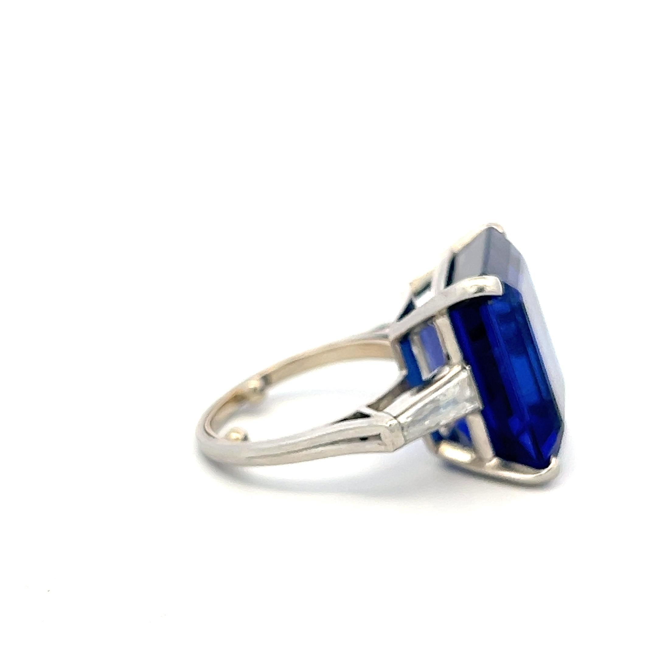 Tiffany & Co Platinum Engagement Ring 0.8 Carat Diamonds & 20ct Tanzanite Size 6