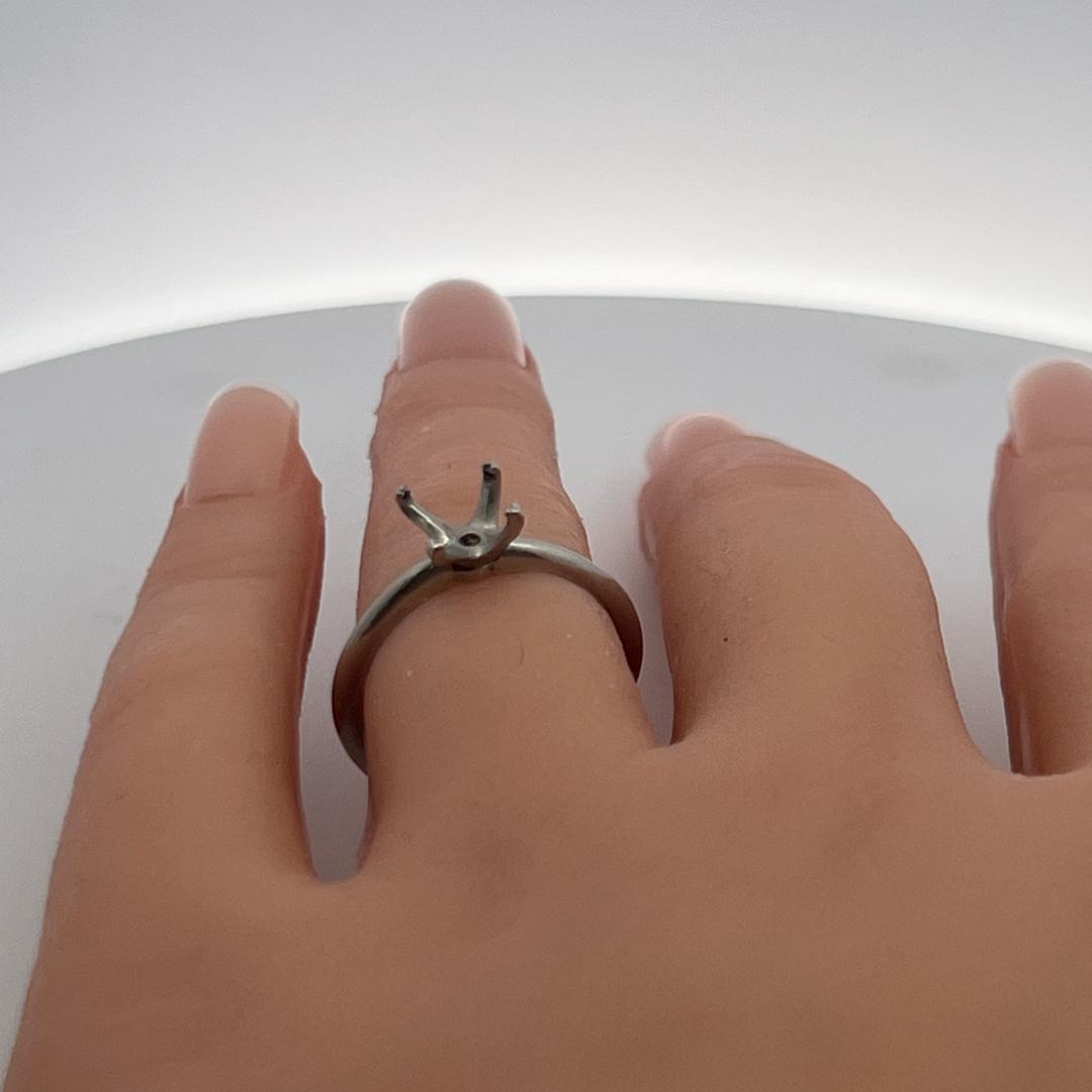 Tiffany & Co. Platinum Semi Mount Ring Fit 6.03*5.94 MM+ Size 6.5