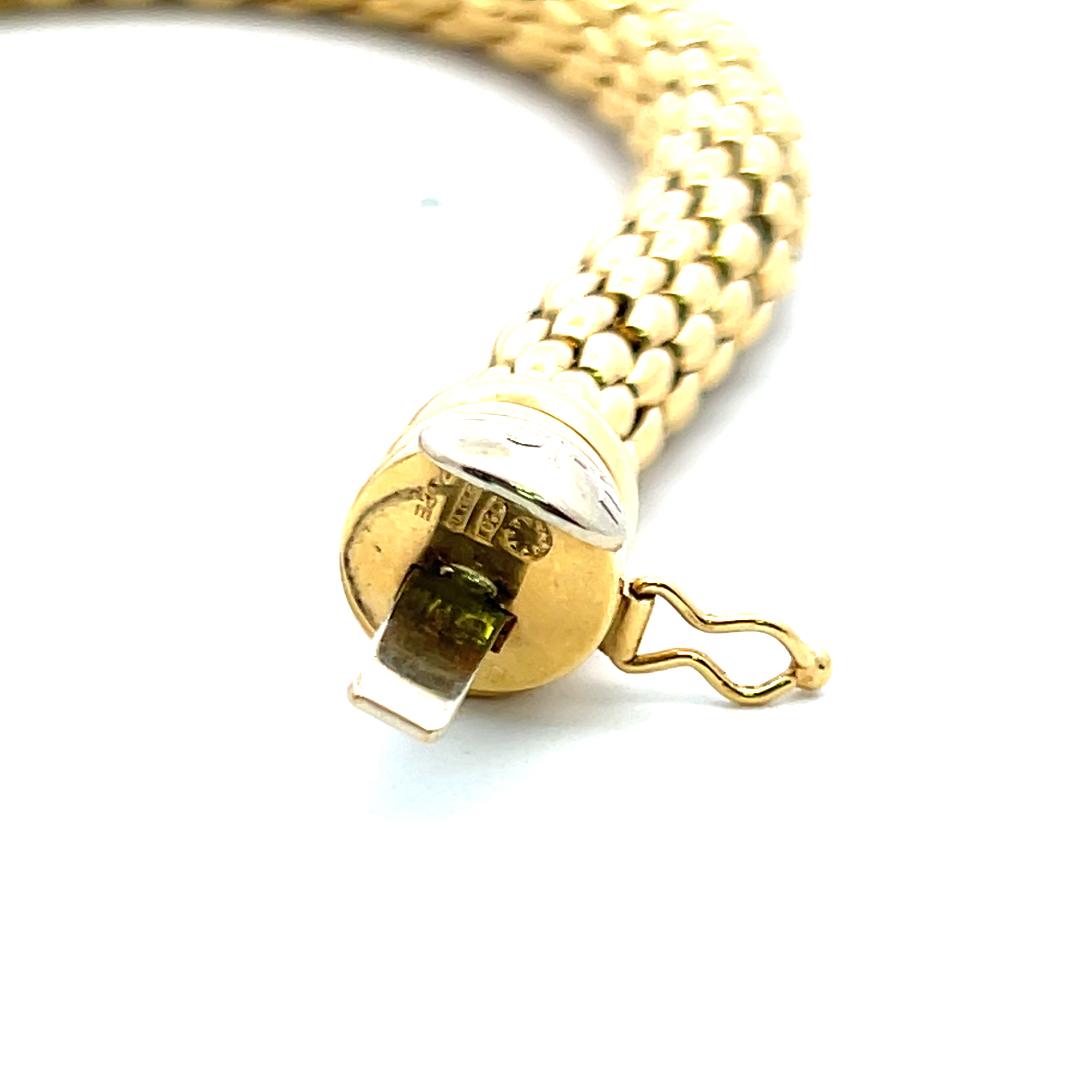 FOPE 18K YG Pendant Necklace and Bracelet Set with 3.25Ct. Diamonds Multi Gems
