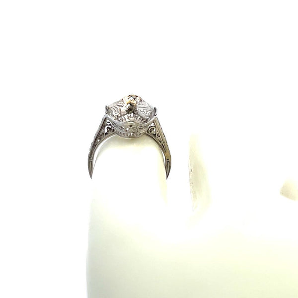 Tiffany & Co 0.60 Carat Crisscut Cut G VS Diamond Platinum Semi Mount Ring