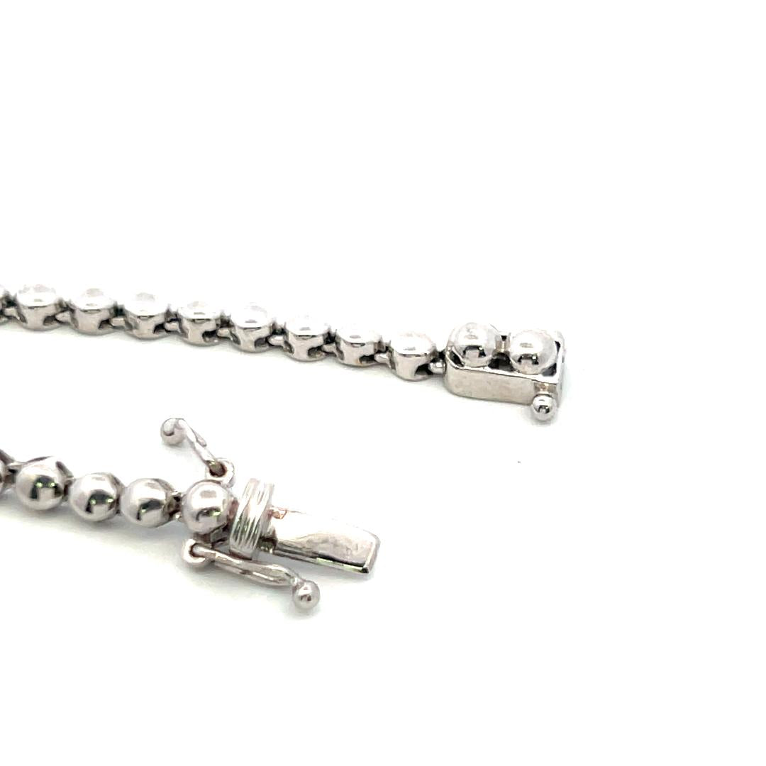 Radiant 14K White Gold Lariat Necklace with 1.25 Carat Round J-VS Diamonds