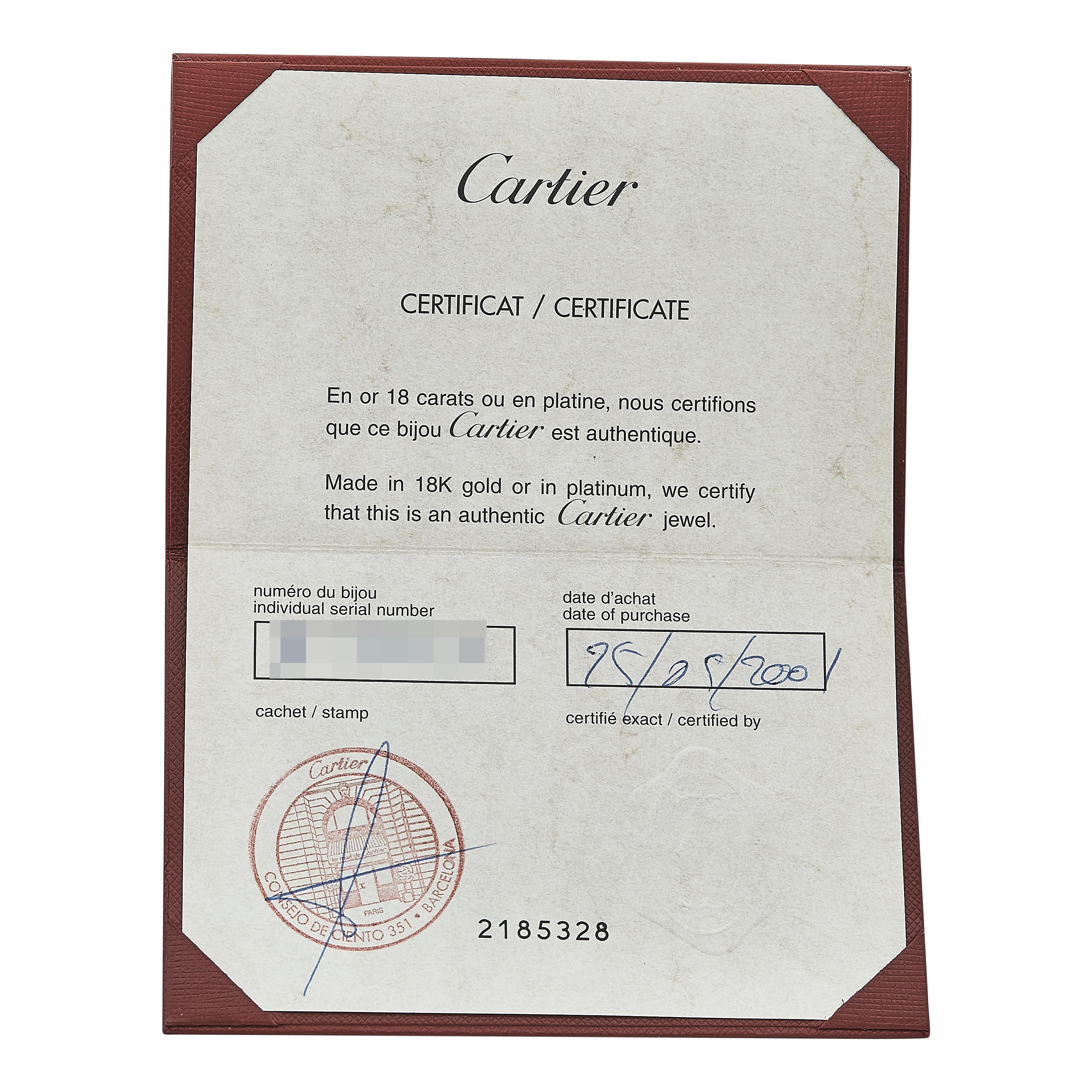 Cartier Nouvelle Vague 18 Karat White Gold Band Ring 15.76 Grams Size 6