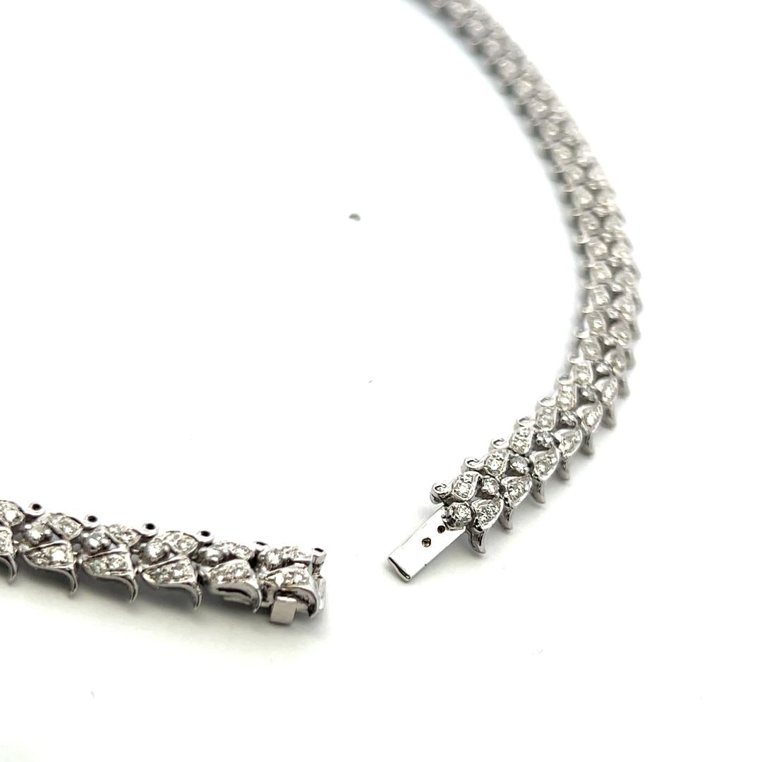 18K White Gold Pendant Necklace with 6 Carat Round H SI Diamonds & 23.8 mm Pearl