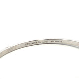 Tiffany & Co 1.00 Carat Round Brilliant Diamond 18K White Gold Bangle Bracelet