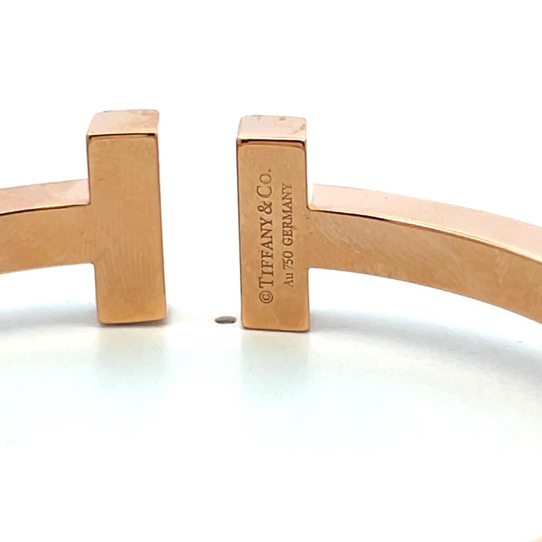 Tiffany & Co 29 Grams Size 7 18 Karat Yellow Gold Bangle T Bracelet