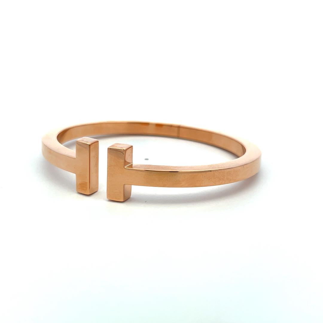 Tiffany & Co 29 Grams Size 7 18 Karat Yellow Gold Bangle T Bracelet