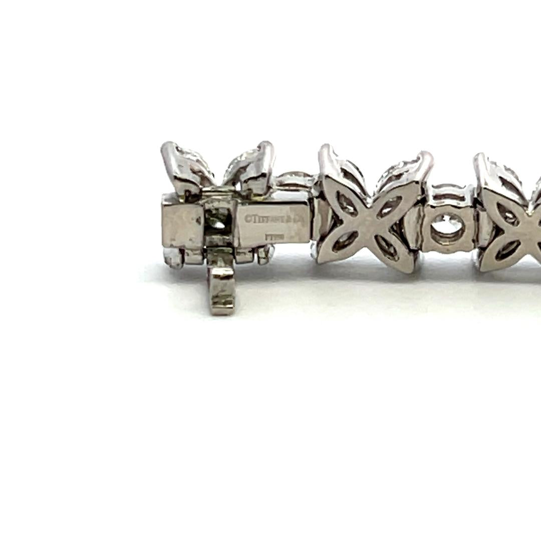 Tiffany & Co 5.99 Carat Marquis and Round Brilliant Diamond Platinum Bracelet