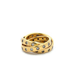 0.90 Carat Round Brilliant I I1 Diamond 18 Karat Yellow Gold Band Ring