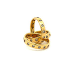 0.90 Carat Round Brilliant I I1 Diamond 18 Karat Yellow Gold Band Ring