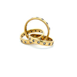 0.90 Carat Round Brilliant I I1 Diamond 18 Karat Yellow Gold Band Ring