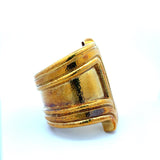 David Webb Vintage 146.40 Grams 18 Karat Yellow Gold Bangle Bracelet