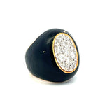 0.70 Carat Round Brilliant I VS Diamond 18 Karat Yellow Gold Cocktail Ring