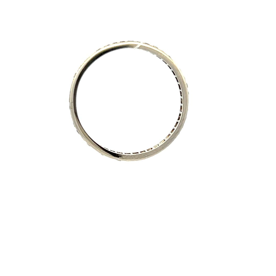 0.21 Carat Round Brilliant H SI Diamond Platinum Eternity Band Ring