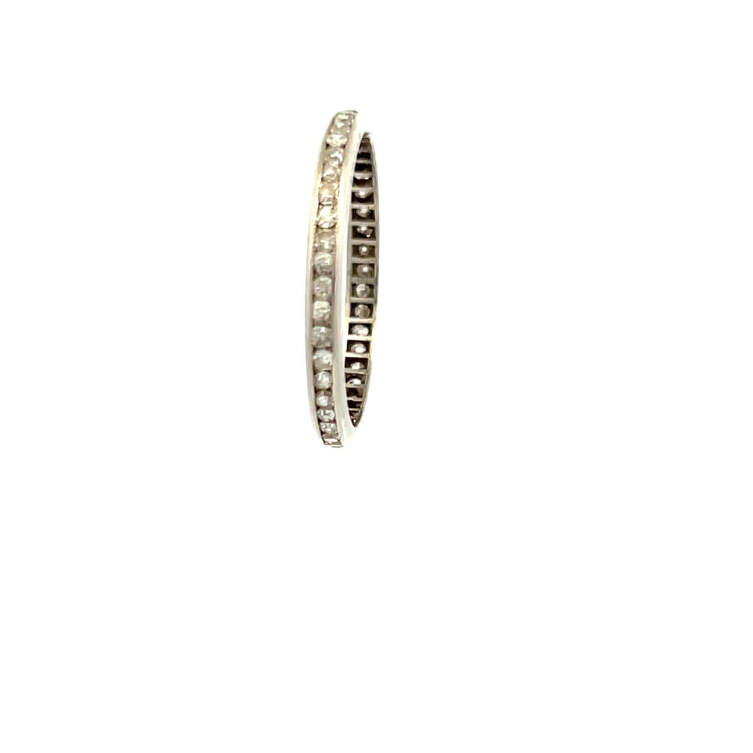 0.21 Carat Round Brilliant H SI Diamond Platinum Eternity Band Ring
