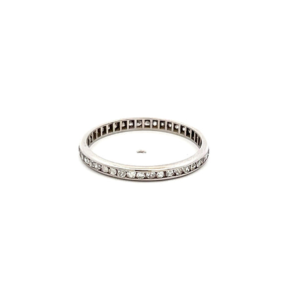 0.21 Carat Round Brilliant H SI Diamond Platinum Eternity Band Ring
