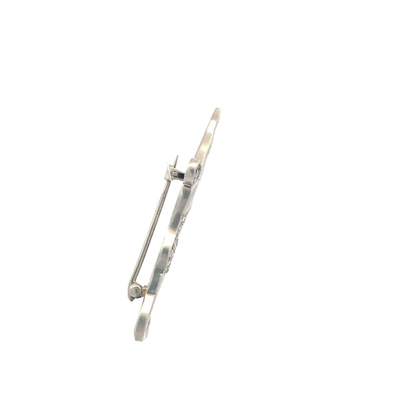 0.20 Carat Round Brilliant H VS Diamond Platinum Pin Brooch