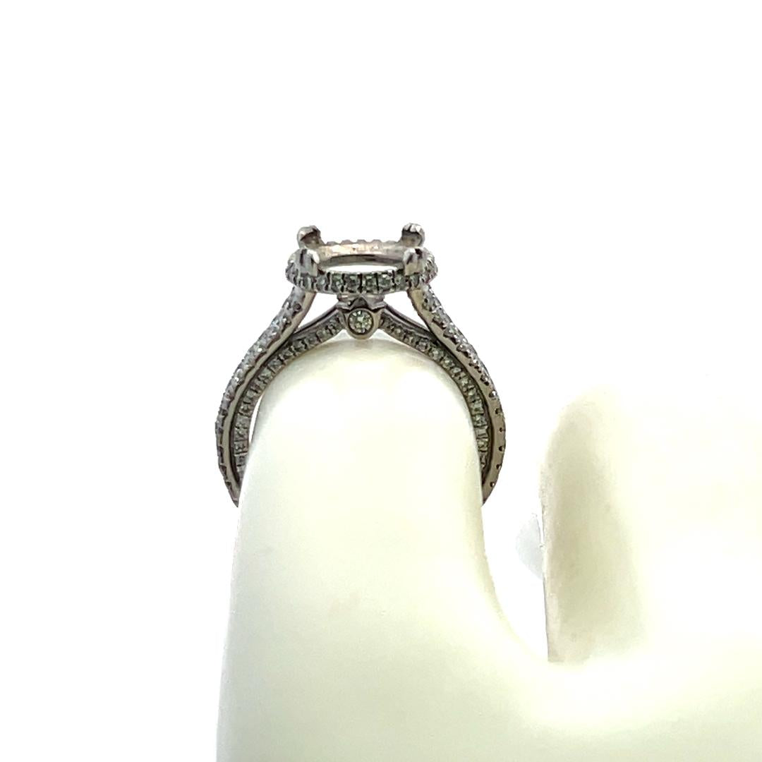 Verragio 0.75 Carat Round Brilliant G VS Diamond Platinum Semi Mount Ring