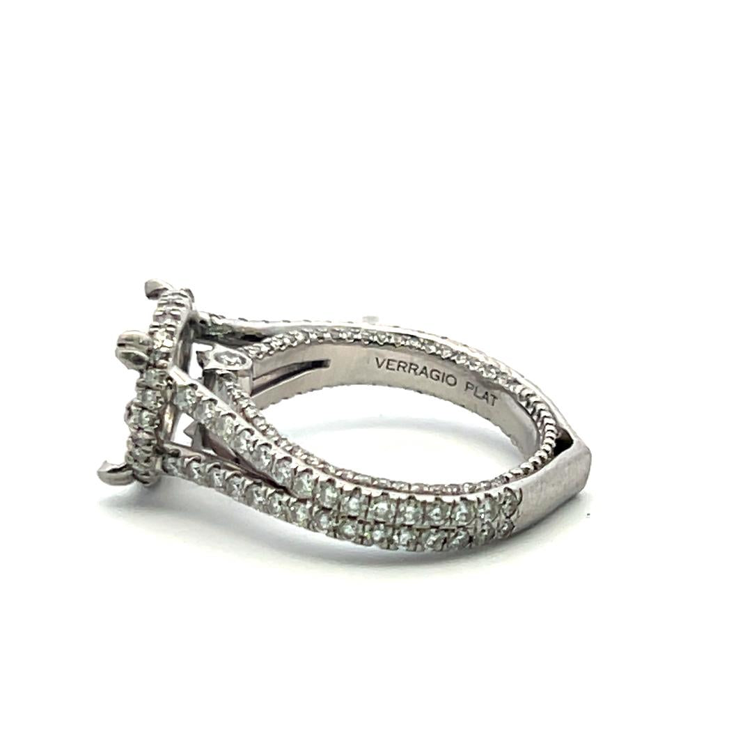 Verragio 0.75 Carat Round Brilliant G VS Diamond Platinum Semi Mount Ring