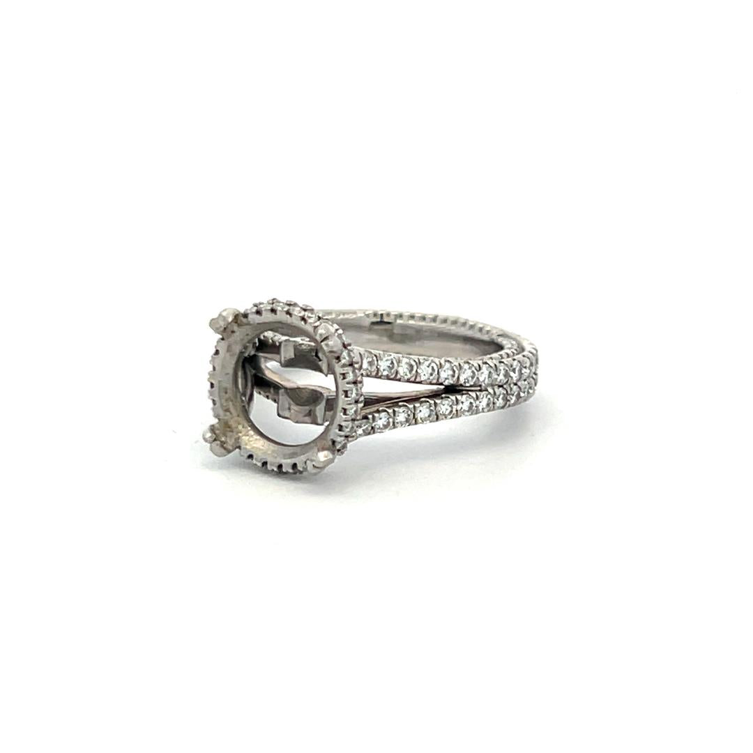 Verragio 0.75 Carat Round Brilliant G VS Diamond Platinum Semi Mount Ring