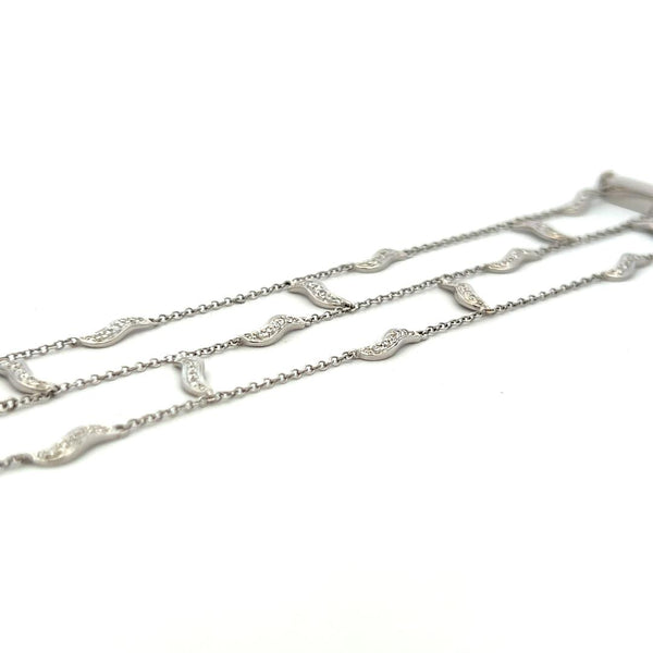 0.30 Carat Round Brilliant G VS Diamond 18 Karat White Gold Link Bracelet