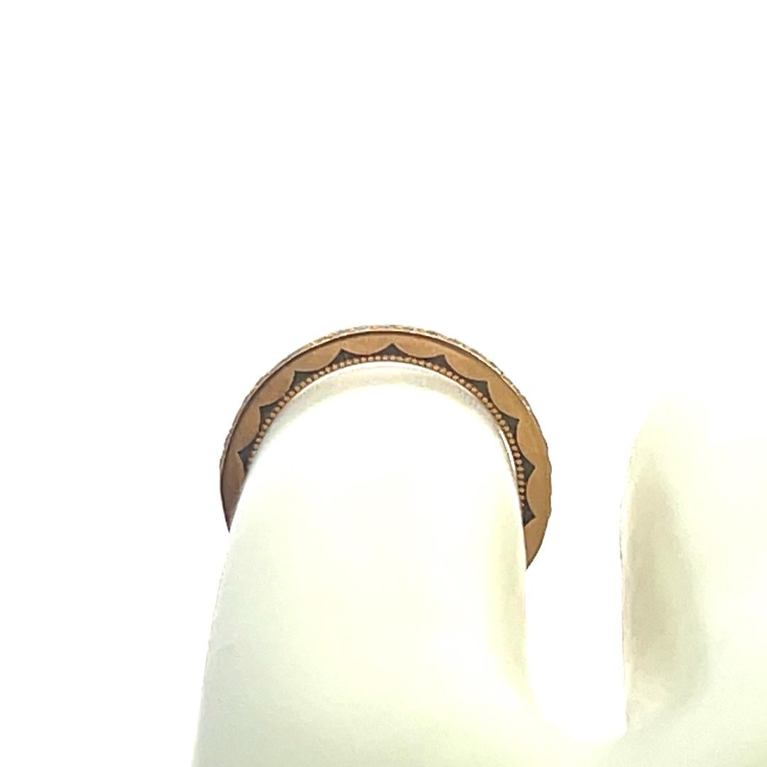 Tacori 0.13 Carat Round Brilliant Diamond 18K Rose Gold Half-Eternity Ring