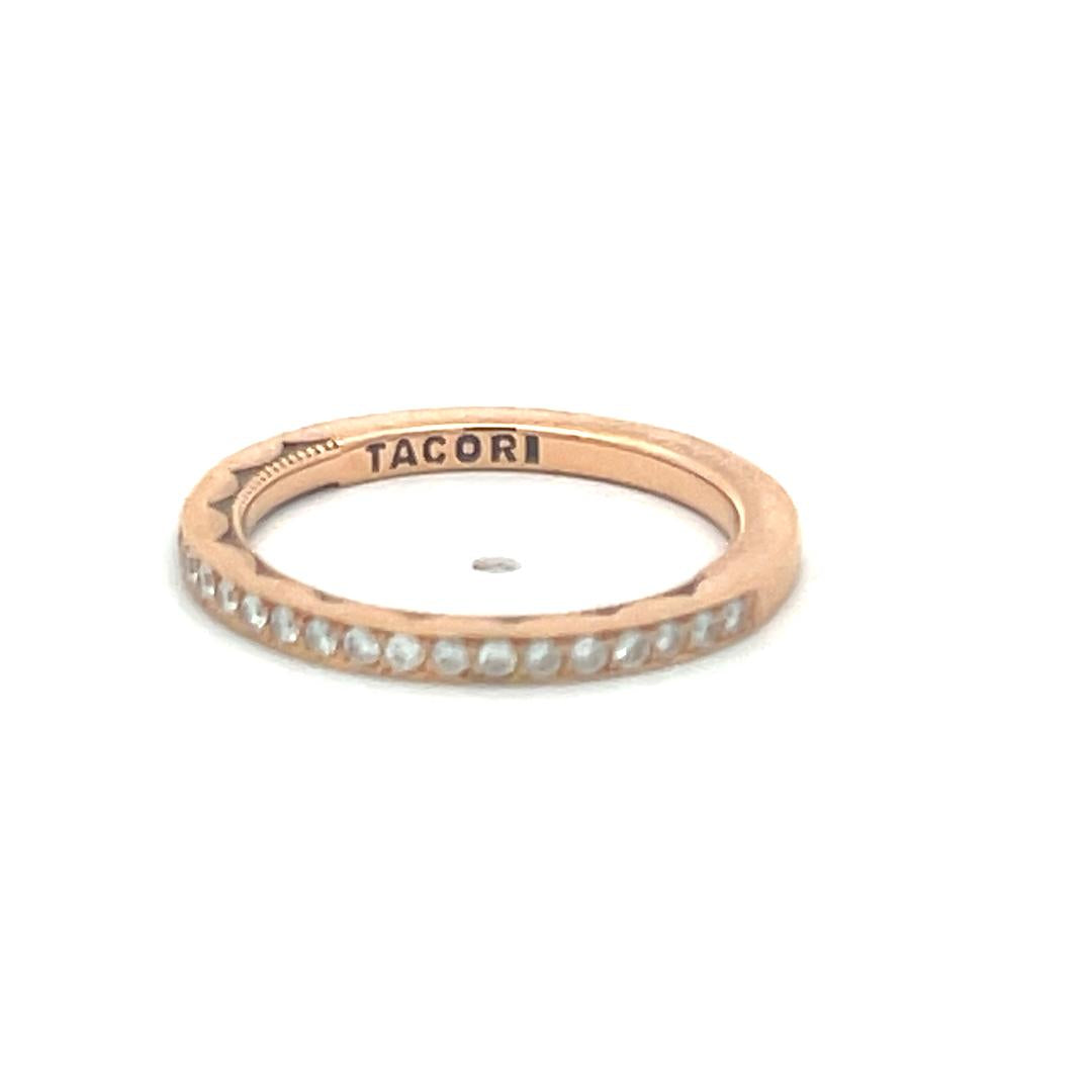 Tacori 0.13 Carat Round Brilliant Diamond 18K Rose Gold Half-Eternity Ring