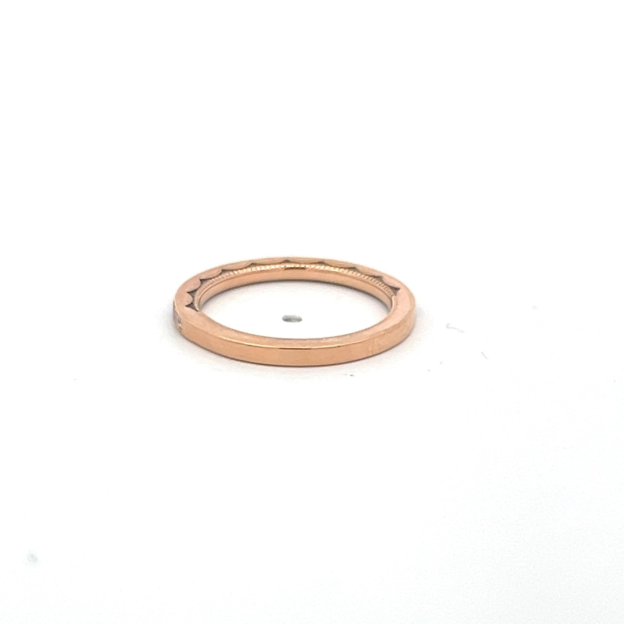 Tacori 0.13 Carat Round Brilliant Diamond 18K Rose Gold Half-Eternity Ring