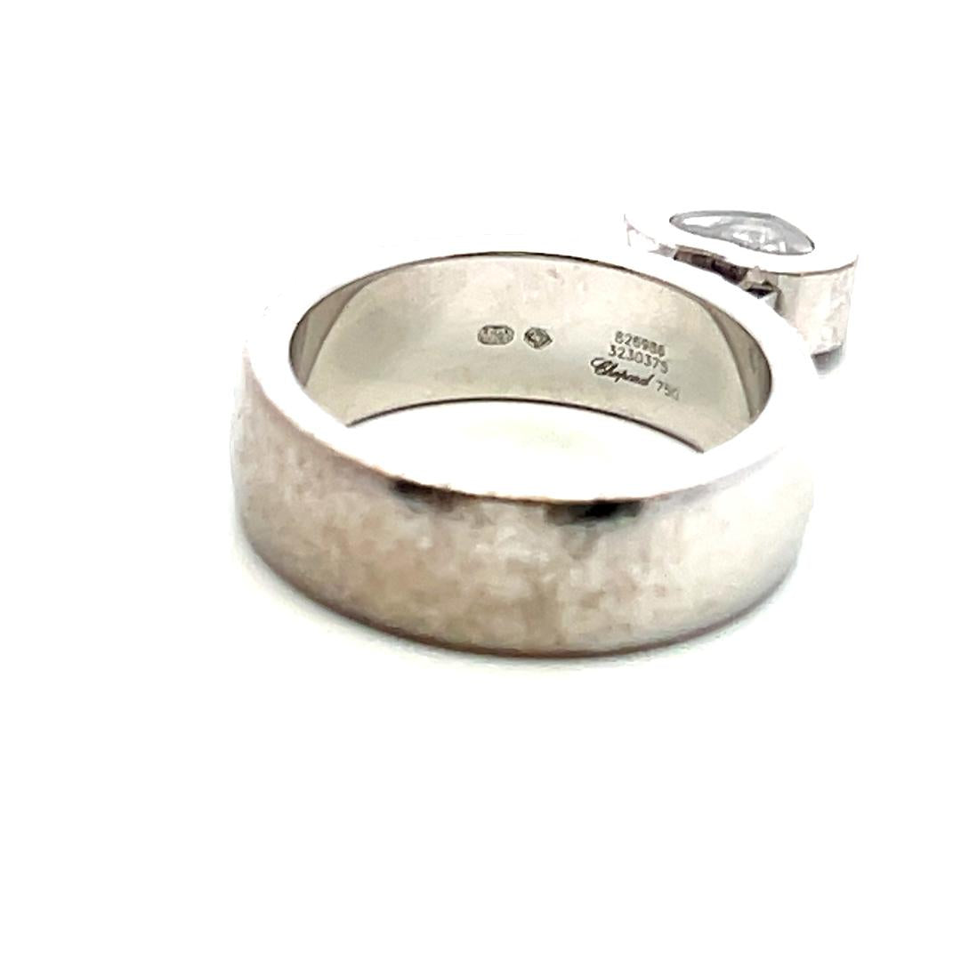 Chopard 18K WG Cocktail Ring with 0.04 Carat Round G-VS Diamond Size 6.5