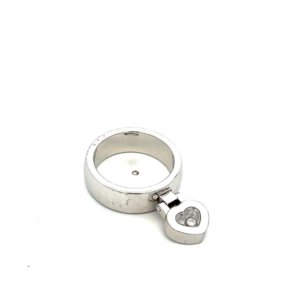 Chopard 18K WG Cocktail Ring with 0.04 Carat Round G-VS Diamond Size 6.5