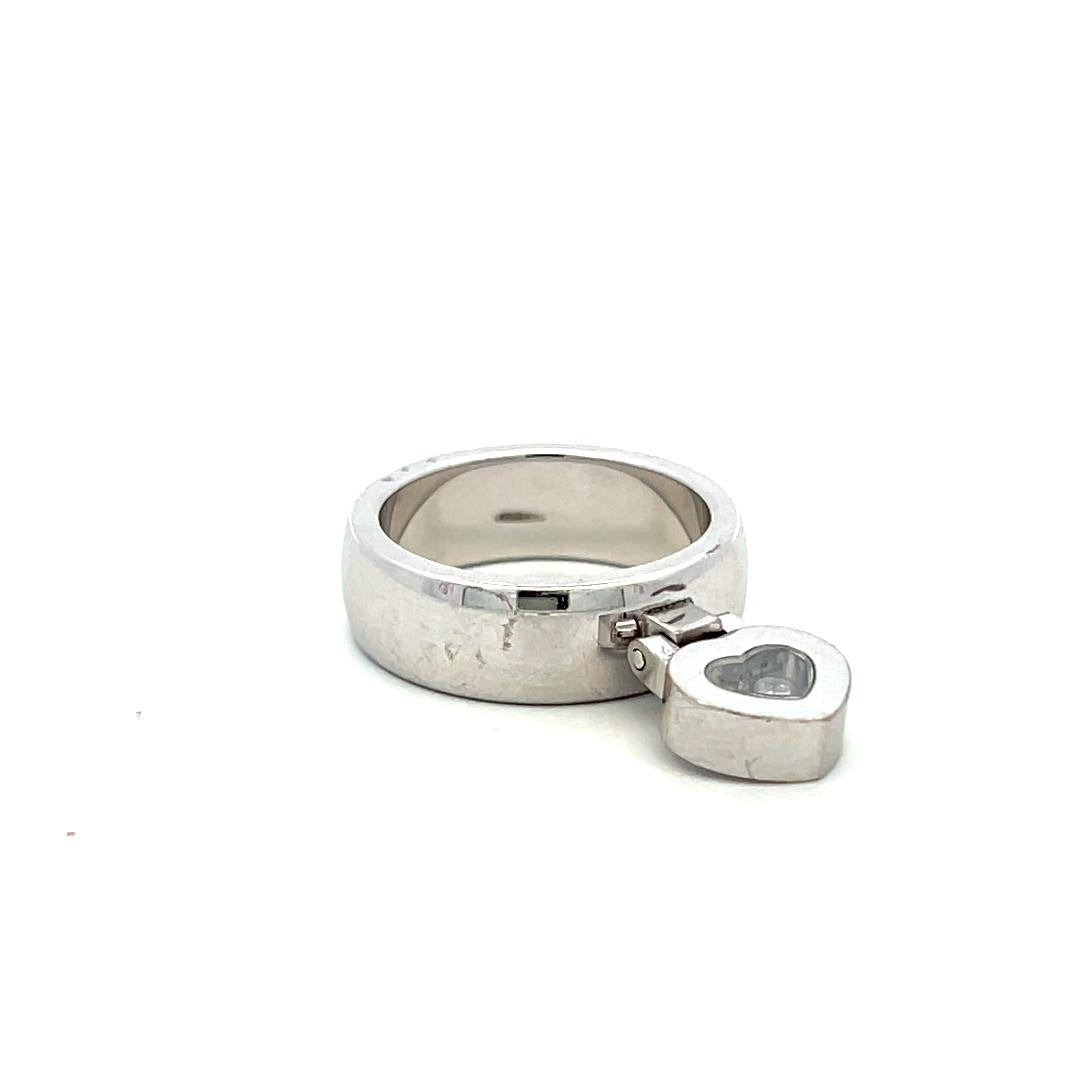 Chopard 18K WG Cocktail Ring with 0.04 Carat Round G-VS Diamond Size 6.5