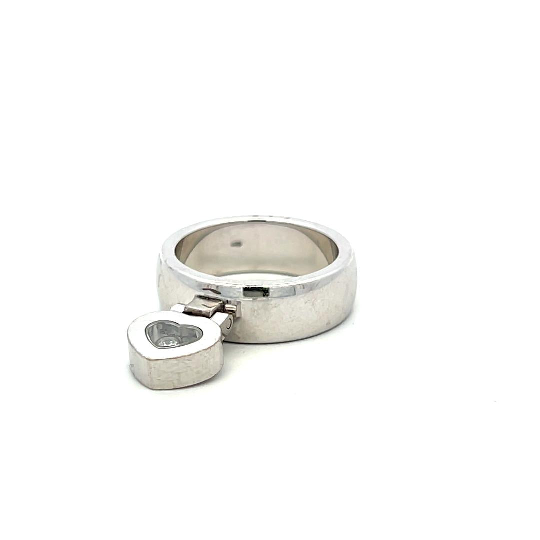 Chopard 18K WG Cocktail Ring with 0.04 Carat Round G-VS Diamond Size 6.5